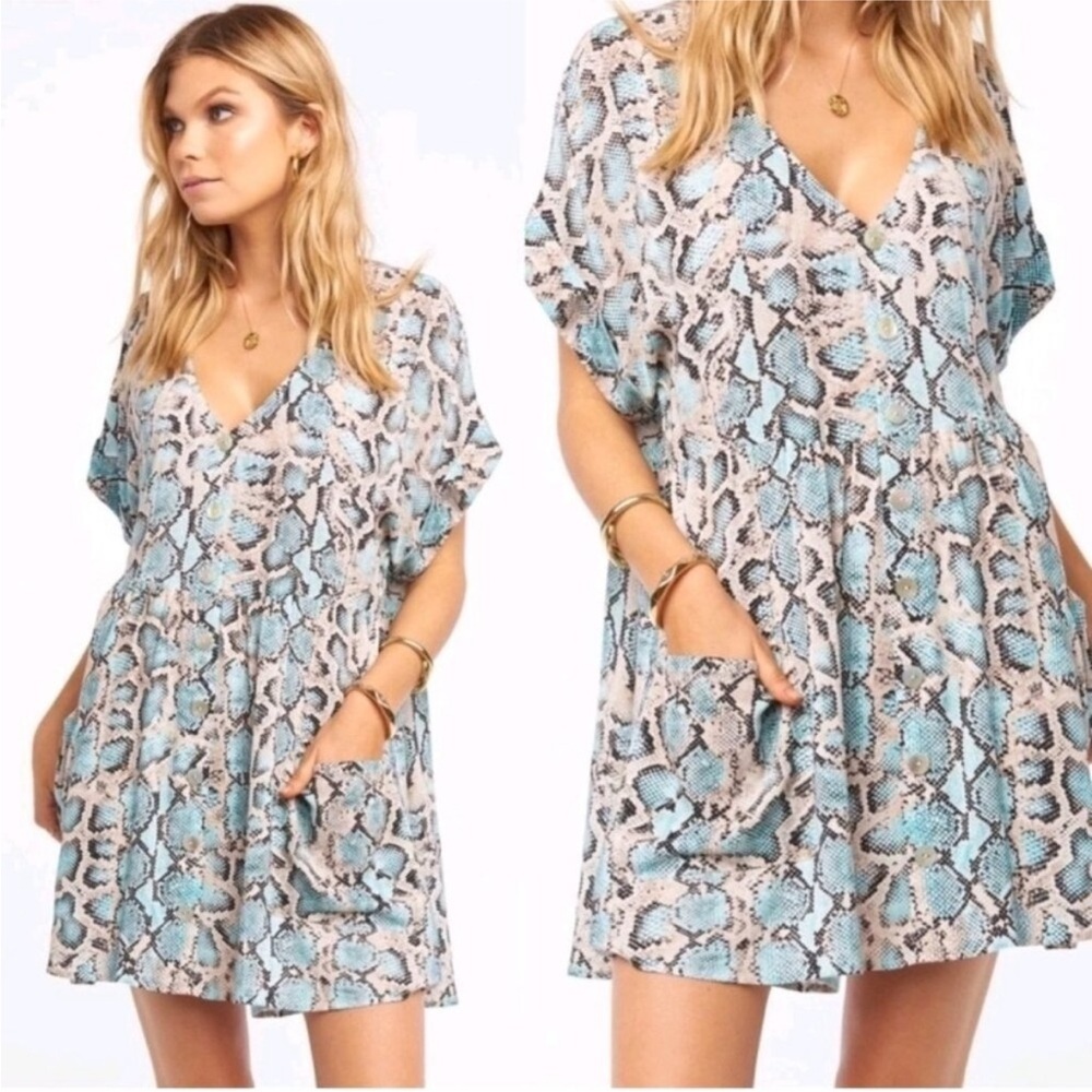 Show Me Your Mumu XS Odessa Dress Snake Print